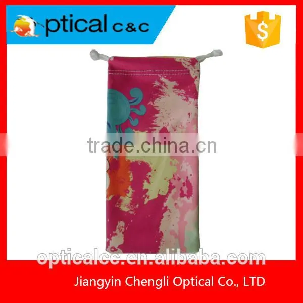 100% Polyester Digital Printing Microfiber Sunglasses Pouch photo-3