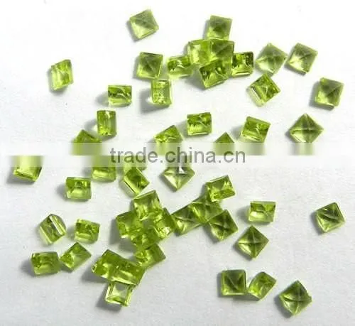 Wholesale Loose Rough Peridot Princess Cut Gemstone, AAA Quality Gemstone photo-3