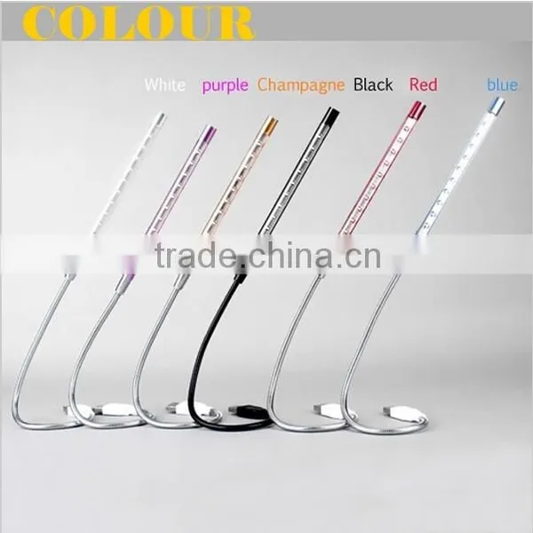 Metal USB LED Light Lamp 10LEDs Flexible Variety of Colors for Notebook Laptop PC Computer photo-2