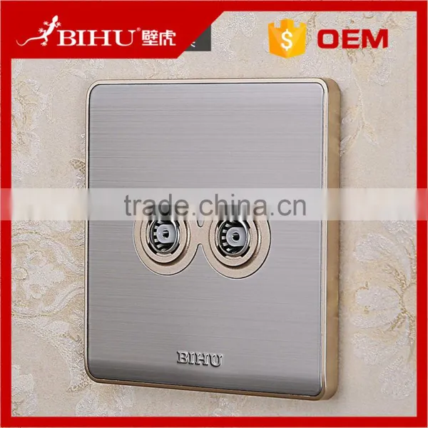 Wholesale Factory Sale Single/double TV Socket Stainless Steel Wall Socket photo-3