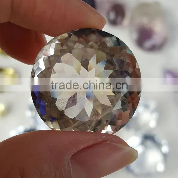 Faceted Smoky Clear White Crystal Pendants Beads photo-3