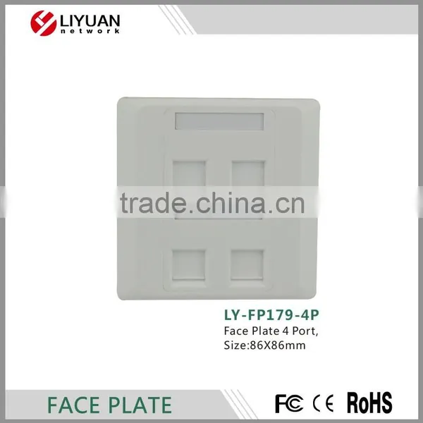 LY-FP179-4P Face Plate Rj45 Faceplate Wall Outlet Network Information Outlet photo-2