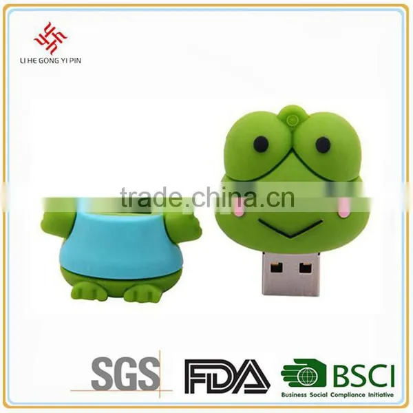 Frog shape usb flash drive cover
