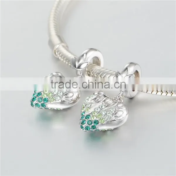 Fashionable Heart Shape Design Gemstone Charm Pendant Bracelet Jewelry photo-4