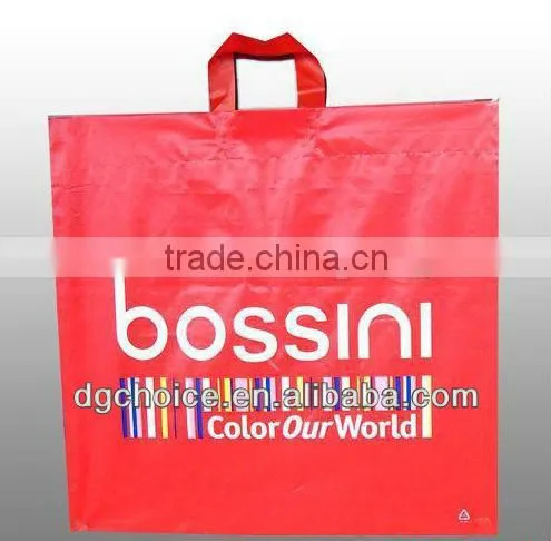 Red Design 50 Micron Plastic Bag With Handle