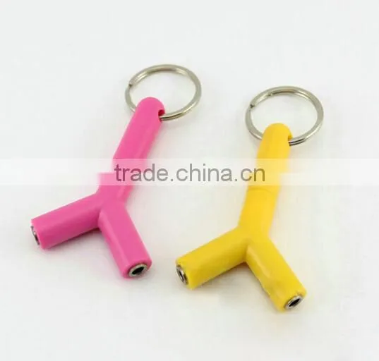 Y Design 3.5mm Headphone Adapter / Audio Headset Connector / Keyring Splitter photo-5