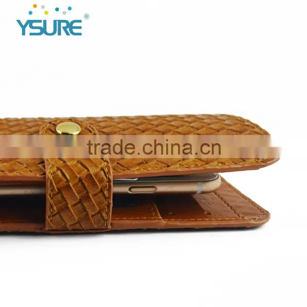 Weave Pattern PU Leather Universal Wallet Phone Case For IPhone 7 photo-6