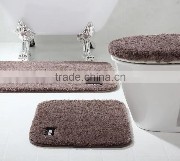 Bathroom 3-piece Set Rug Mat Waterproof Bathroom Carpet photo-6