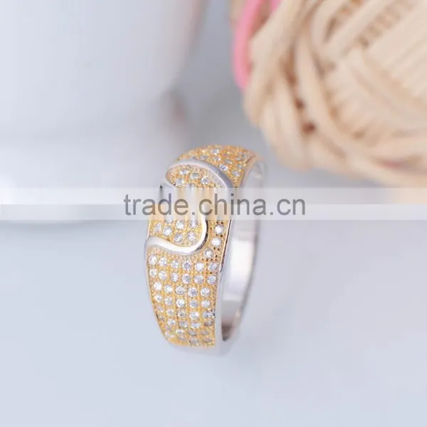 Fashion Jewellery 925 Sterling Silver Golden Letter s Finger Rings photo-3