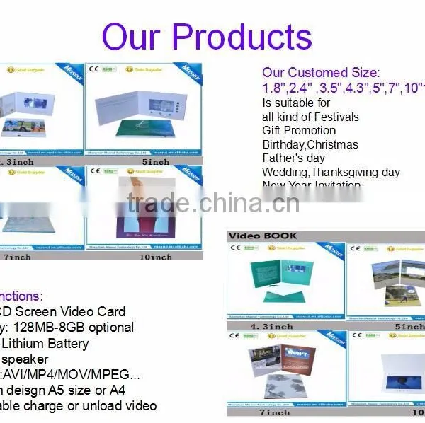 Hot Products OEM Paper USB Video Business Card photo-4