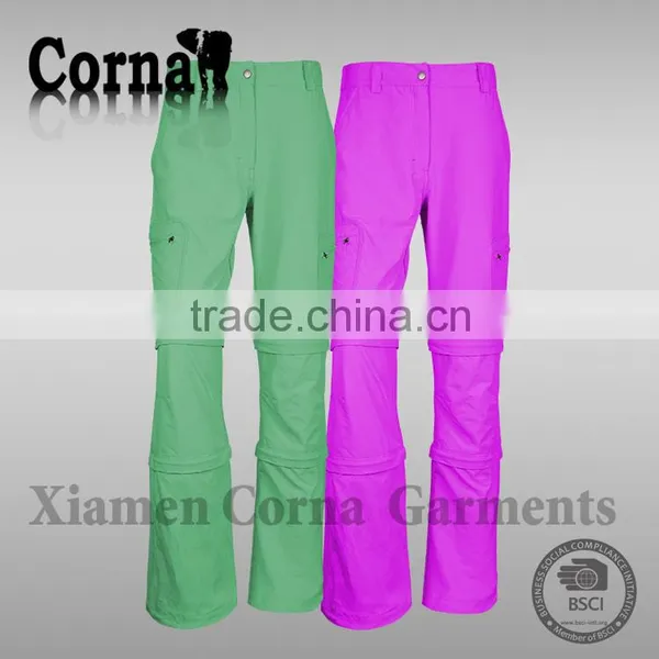 Custom Made Eco-friendly Nylon New Style Short Zip off Legs Pants Tartan Trousers Made in China photo-6
