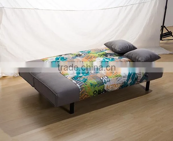 Home Furmiture and Living Room Confortable Fabric 2 Folded Sofa Bed Design photo-4