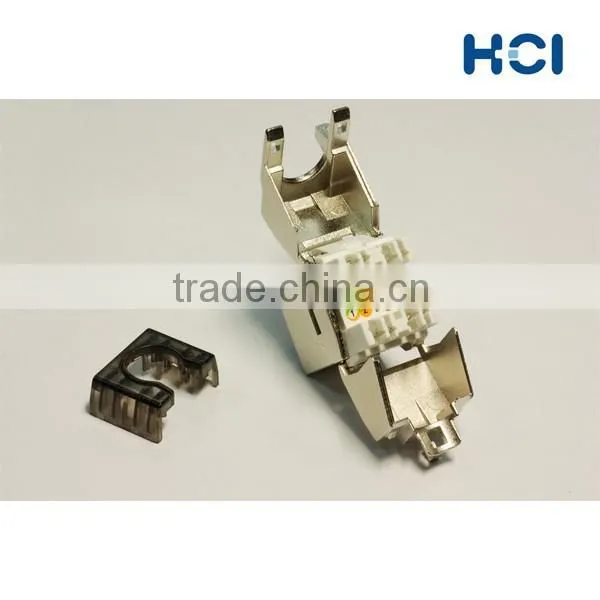 RJ45 STP 8P8C Connector Slim Version Cat6A Keystone Jack photo-6