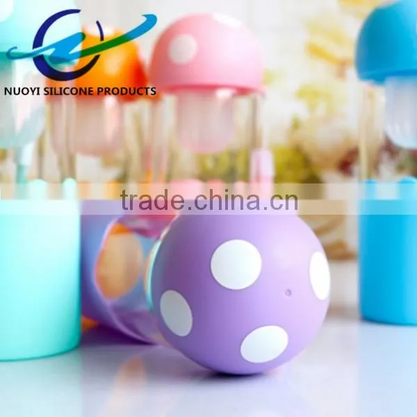 Mushroom Shape Cartoon Portable Silicone Cup Sleeve With Tea Infuser photo-3