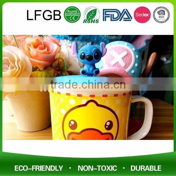 Promotion Gifts Cute Animal Shaped Silicone Coffee Cup Lid Drinking Cup Lids photo-3