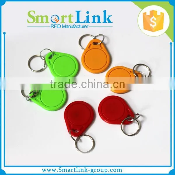 passive contactless 125KHZ rfid key fob/keychain with logo printing for keyless entry