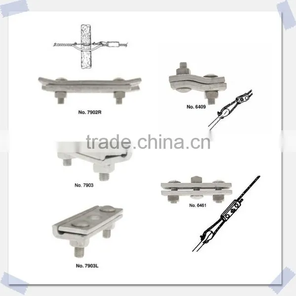 Pole Line Hardware Messenger & Telecommunications Hardware Clamps Messenger Suspension Steel Guy Clamps photo-3