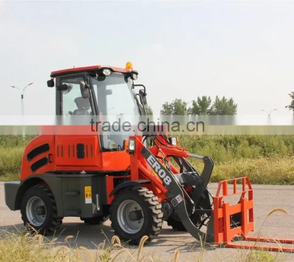 Everun ER08 Wheel Loader Hydraulic Driving, 800KG Loading Capacity With Snow Blade photo-4