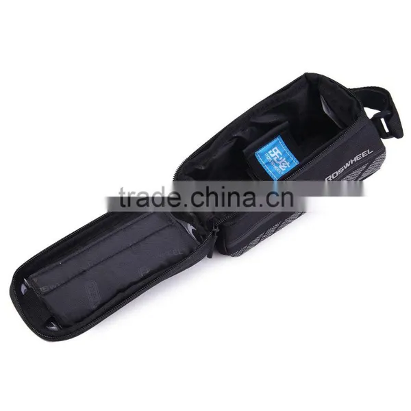 Roswheel Bicycle Mobile Phone Pouch Storage Bag 5.2/5.7inch Touch Screen Frame Front Tube Bicycle Bags photo-6