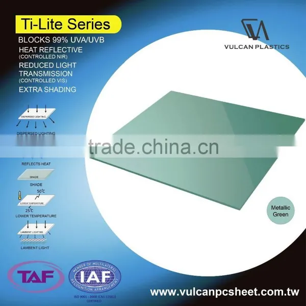 Plastic Polycarbonate Silver Laminated Sheet (Ti-Lite Metallic Green Series) photo-5