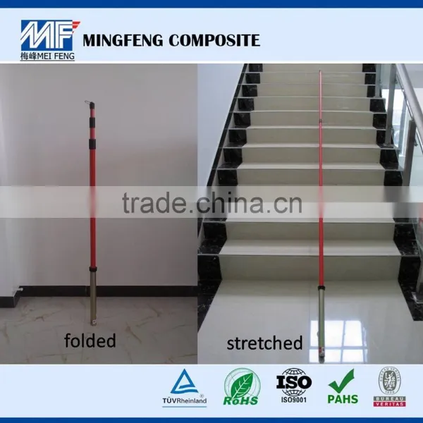 MF0081 High Strength to Weight Ratio ROHS/ PAHS Approved Frp/grp Telescopic Light Pole