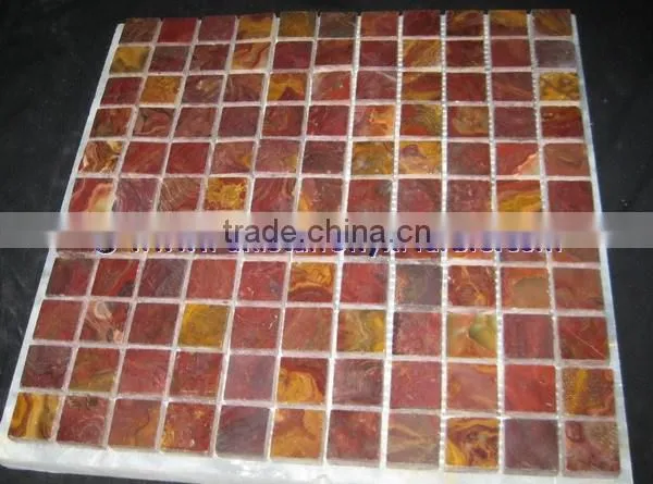 NATURAL COLOR MULTI RED ONYX MOSAIC TILES COLLECTIONS photo-6