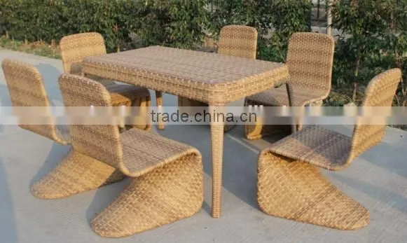 F-used Outdoor Furniture Garden Synthetic Rattan Dining Set (2072T+2072C ) photo-2