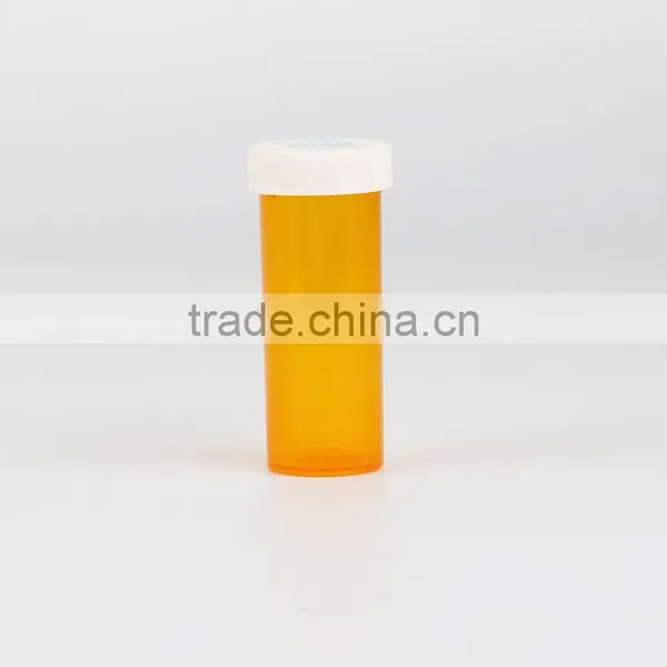 Plastic Yellow Medicine Bottle Pill Pharmacal Reversible Vials photo-3