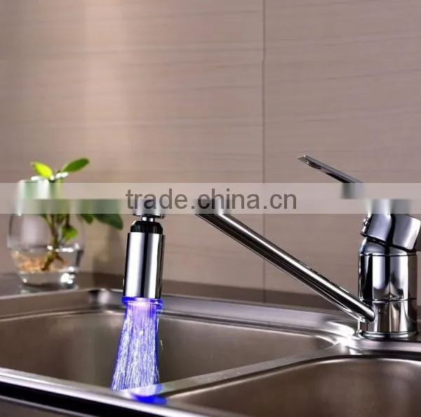 LED Color Changing Bubble Copper Faucet, Copper Temperature Sensor Control LED Colorful Basin Faucet For Sale photo-4