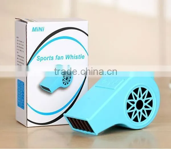 New Arrival Creative Summer Mini Portable Sports Whistle Shape Fan Handhold Rechargeable Mini Sports Fan With Whistle photo-6