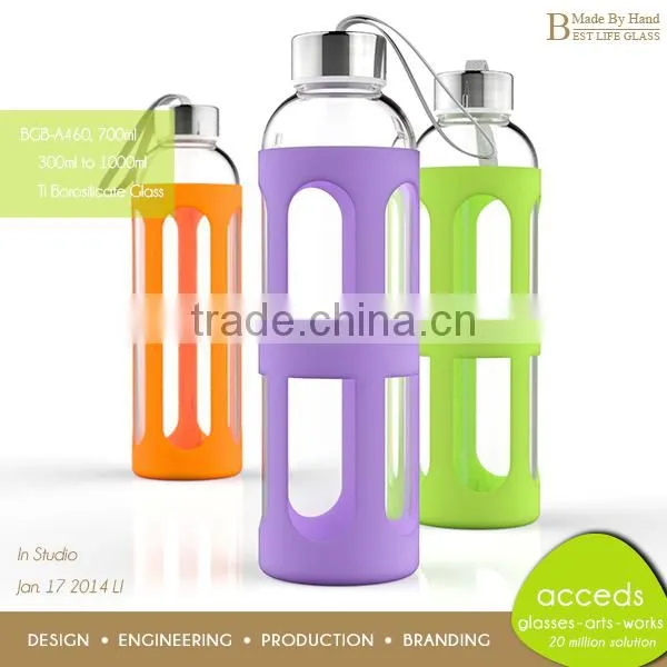 Borosilicate Heat Resistant Glass Travel Bottle BPA Free photo-6