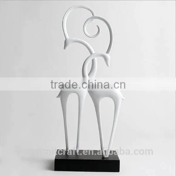 Abstract Resin Deer Couple Figurines Best Friends Wedding Gift photo-2