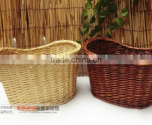 Eco-friendly Wicker Hand Weave Bicycle Basket photo-3