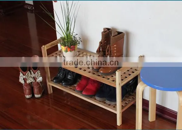 New Product 2 Tires Water Proof Wooden Shoe Rack photo-3