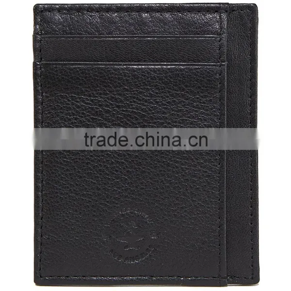 RFID Blocking Minimalist Real Leather Slim Front Pocket Money Clip photo-3