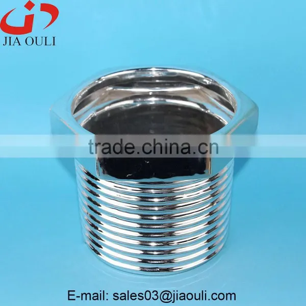 Fashion Design Silver Ceramic Plant Pots photo-2