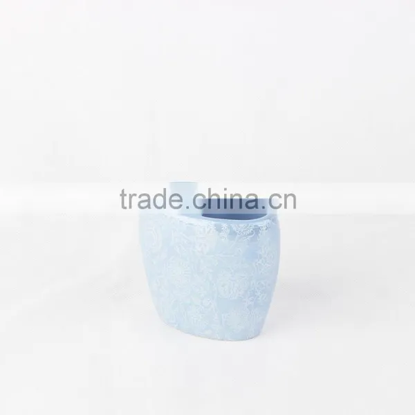Wholesale Blue Glazed Decal Bathrooms Set Ceramic photo-5