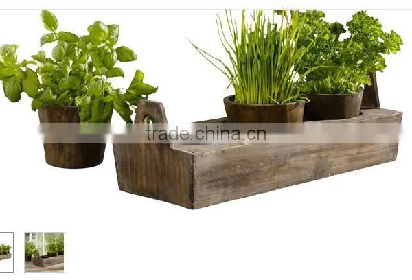 Vegetable Wooden Garden Plant Tray photo-2