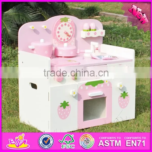 2016 New Design Preschool Home Play Wooden Strawberry Kitchen Set for Toddlers W10C148 photo-6