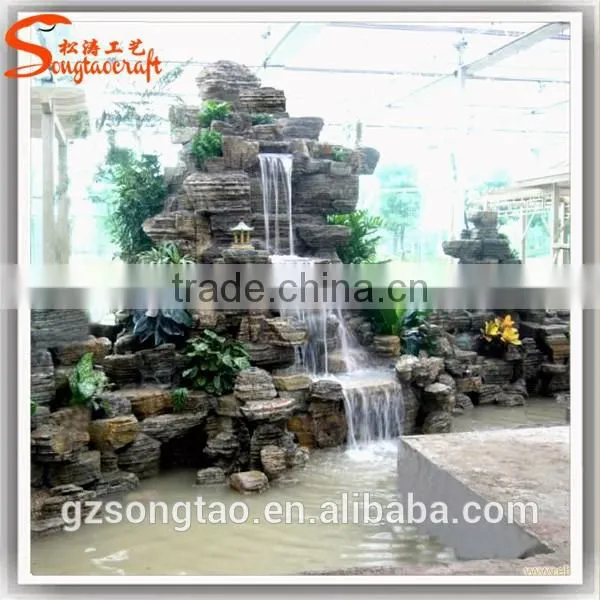 Artistic Simulation Artificial Rockery Waterfall Landscape Art Decorative Artificial Rockery Waterfall photo-2