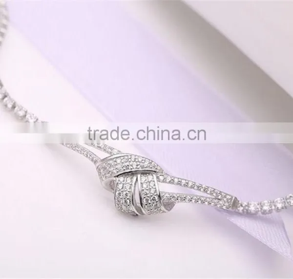Latest Design 925 Sterling Silver Love Knot Bracelet photo-2