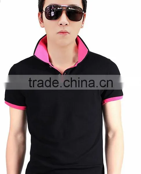 2015 Hot Sale Short Sleeeve Polo Shirts,cheap Dry Fit Polo Shirt for Men,pure Color Men's Polo photo-3