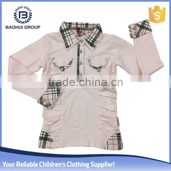 Modern Styles Blouses Girls Printed t Shirts Stock New Season Cotton Clothes