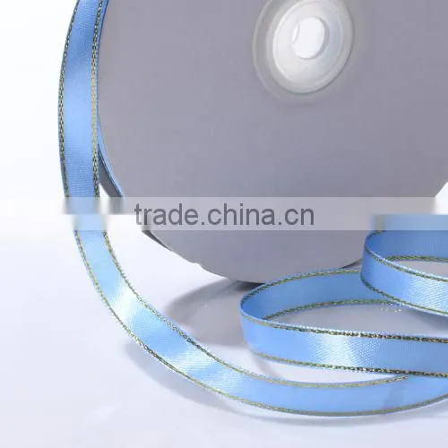 Polyester Satin Ribbon Double Faced With Silver Edged photo-2