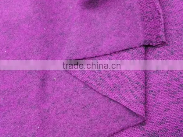 Melange Polyester Coarse Knit Fleece Fabric