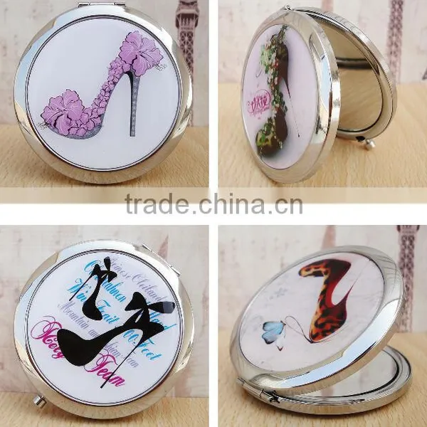 Make Up Handbag or Dressing Table Mirror Metal Chrome Plating Metal Cosmetic Mirror,Pocket Mirror,High Heel Mirror Dubaa Fashion photo-5
