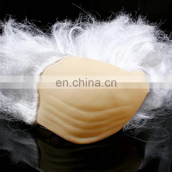 Old Man Headpiece Hair Bald White Party Wig photo-3