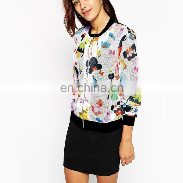 New Arrival Funny Printing Women Bomber Jacket Wholesale photo-4
