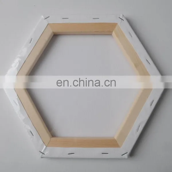 Gallery Wrapped Blank Hexagon Stretched Canvas photo-3