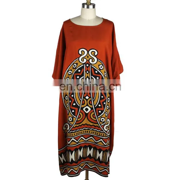 Fashion Bat-wing Sleeves Abaya Kaftan Vintage Women Muslim Long Dress